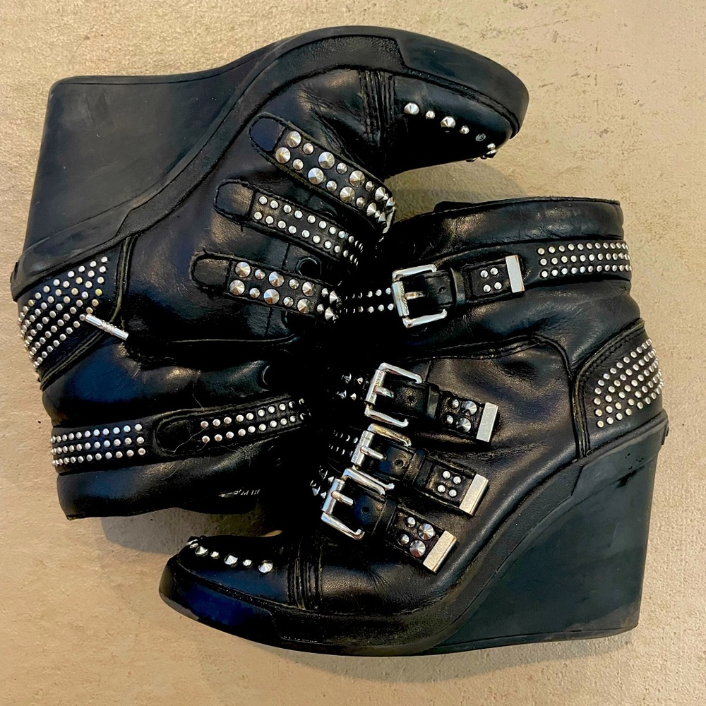 Michael Kors Studded Sneaker Wedge Boots
